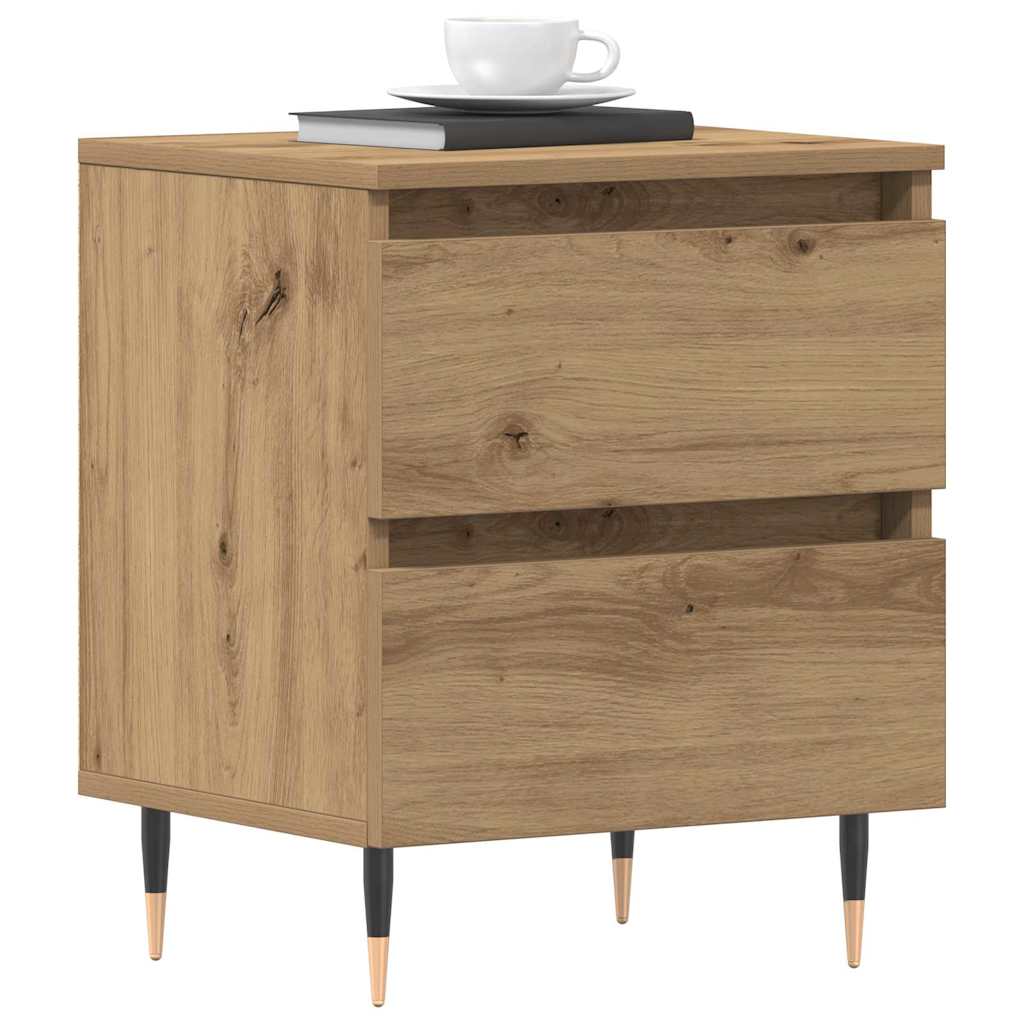 vidaXL Szafka Nocna z szufladą 2 pcs Dąb rzemieślniczy 40 x 35 x 50 cm