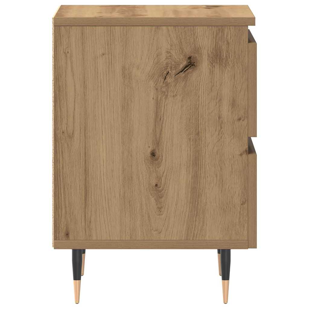 vidaXL Szafka Nocna z szufladą 2 pcs Dąb rzemieślniczy 40 x 35 x 50 cm