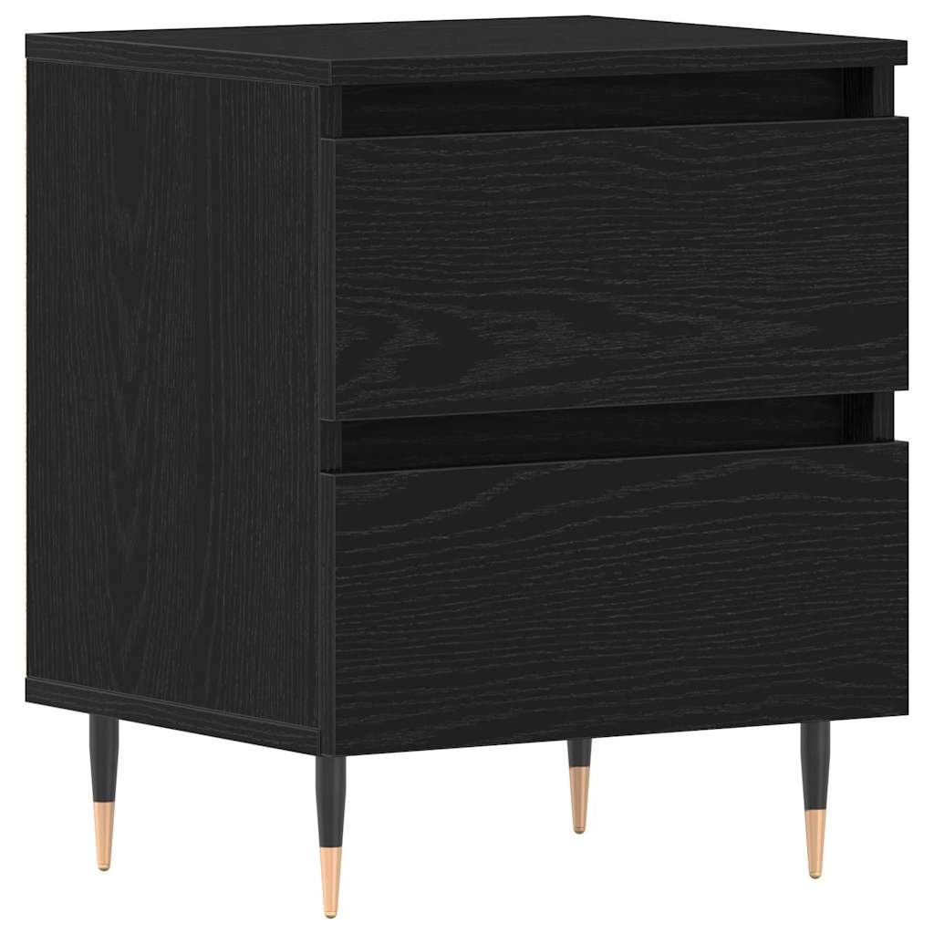 vidaXL Szafka Nocna Czarny Dąb 40 x 35 x 50 cm Materiał drewnopochodny