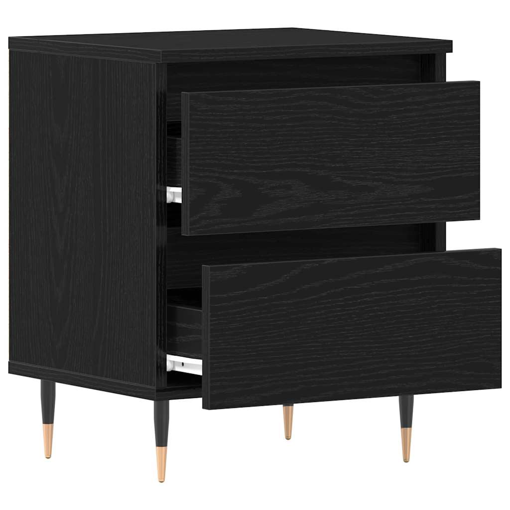 vidaXL Szafka Nocna Czarny Dąb 40 x 35 x 50 cm Materiał drewnopochodny