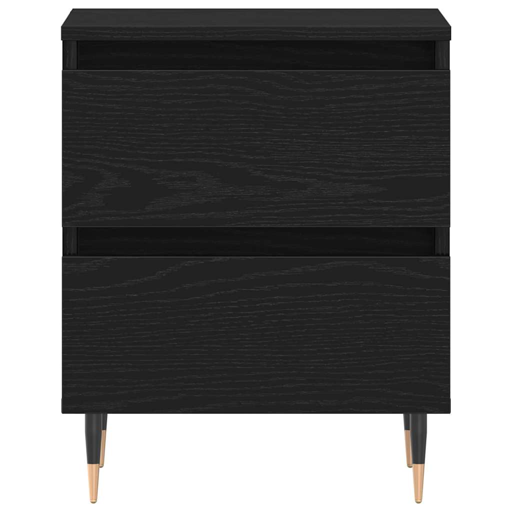 vidaXL Szafka Nocna Czarny Dąb 40 x 35 x 50 cm Materiał drewnopochodny
