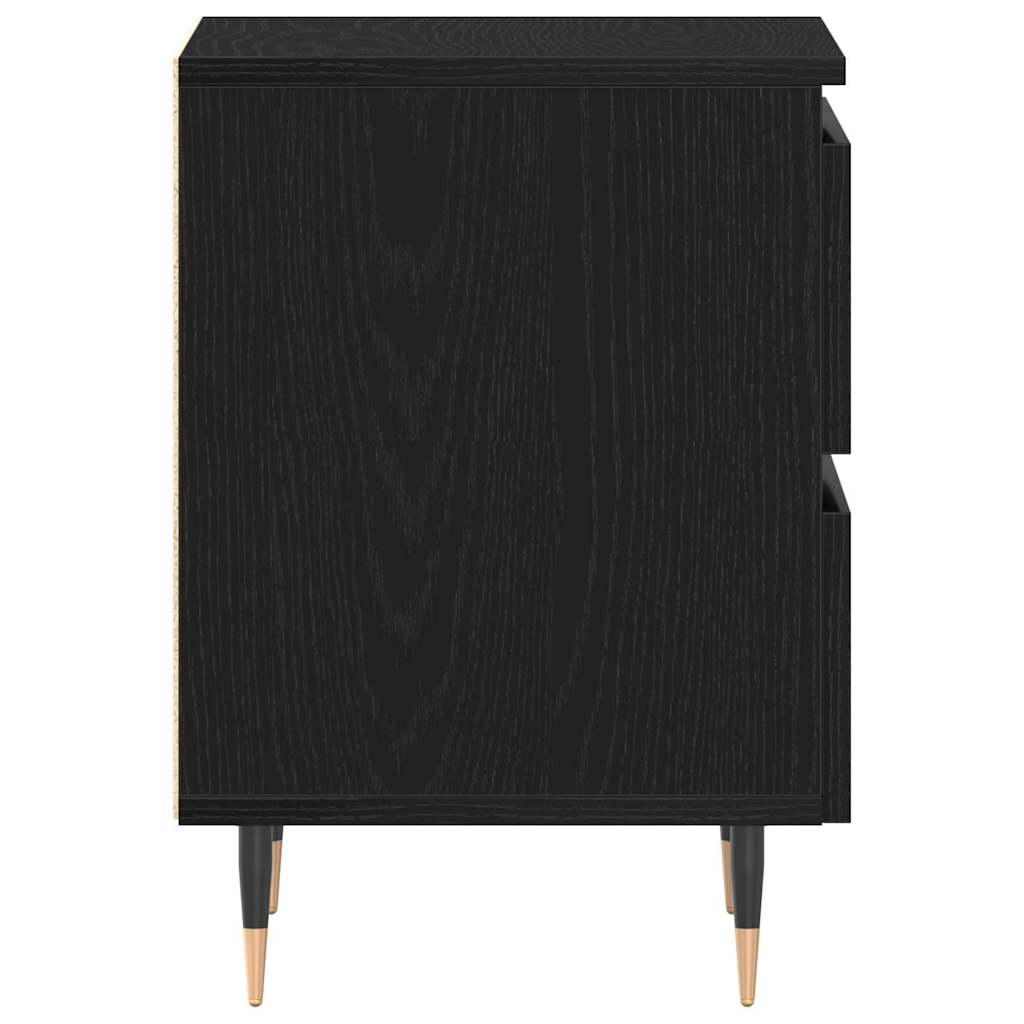 vidaXL Szafka Nocna Czarny Dąb 40 x 35 x 50 cm Materiał drewnopochodny