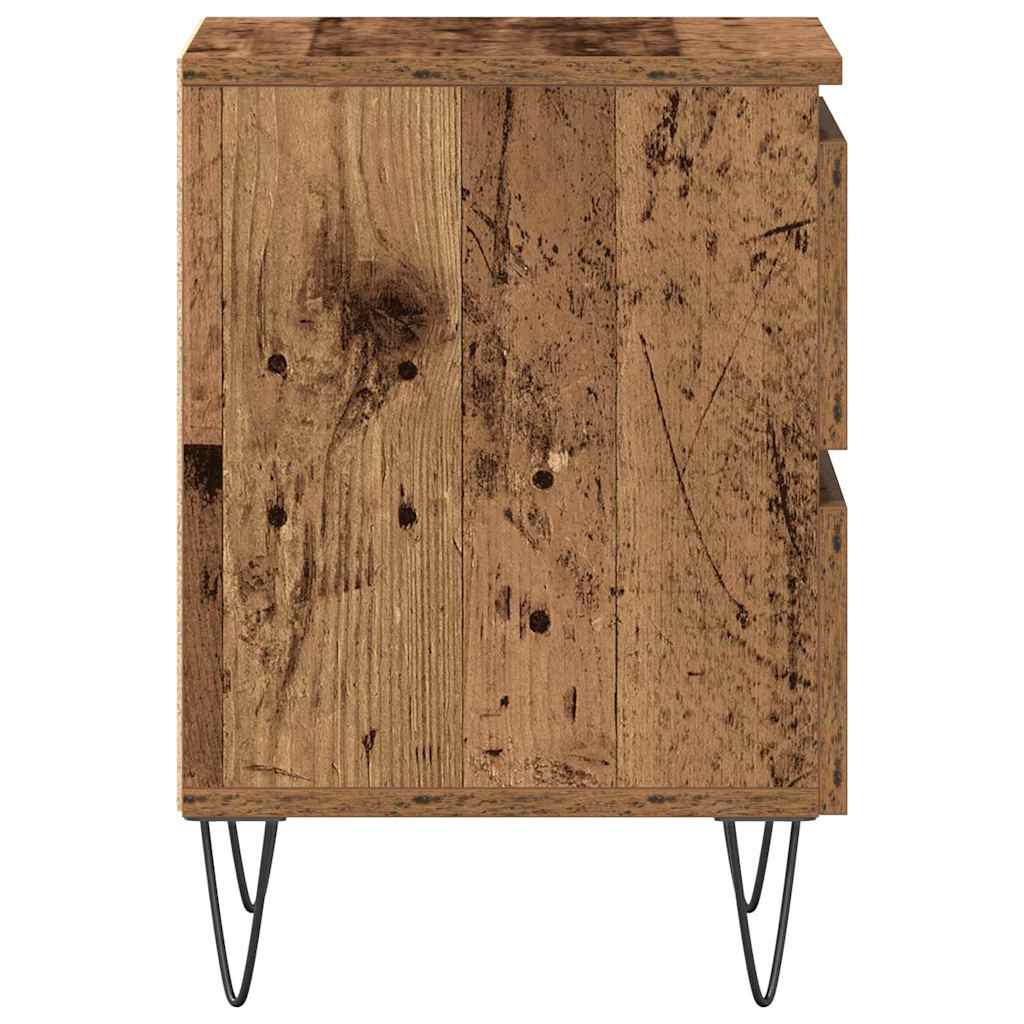 vidaXL Szafka Nocna z szufladą Stare drewno 40 x 35 x 50 cm