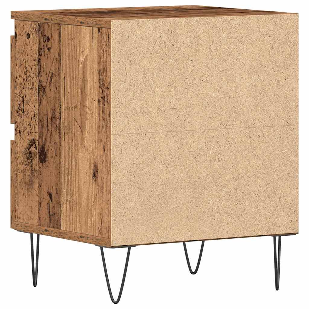 vidaXL Szafka Nocna z szufladą 2 pcs Stare drewno 40 x 35 x 50 cm