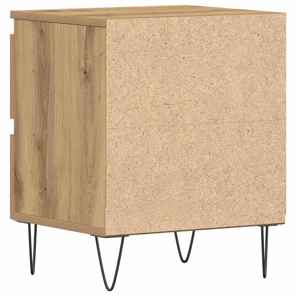 vidaXL Szafka Nocna z szufladą 2 pcs dąb artisan 40 x 35 x 50 cm