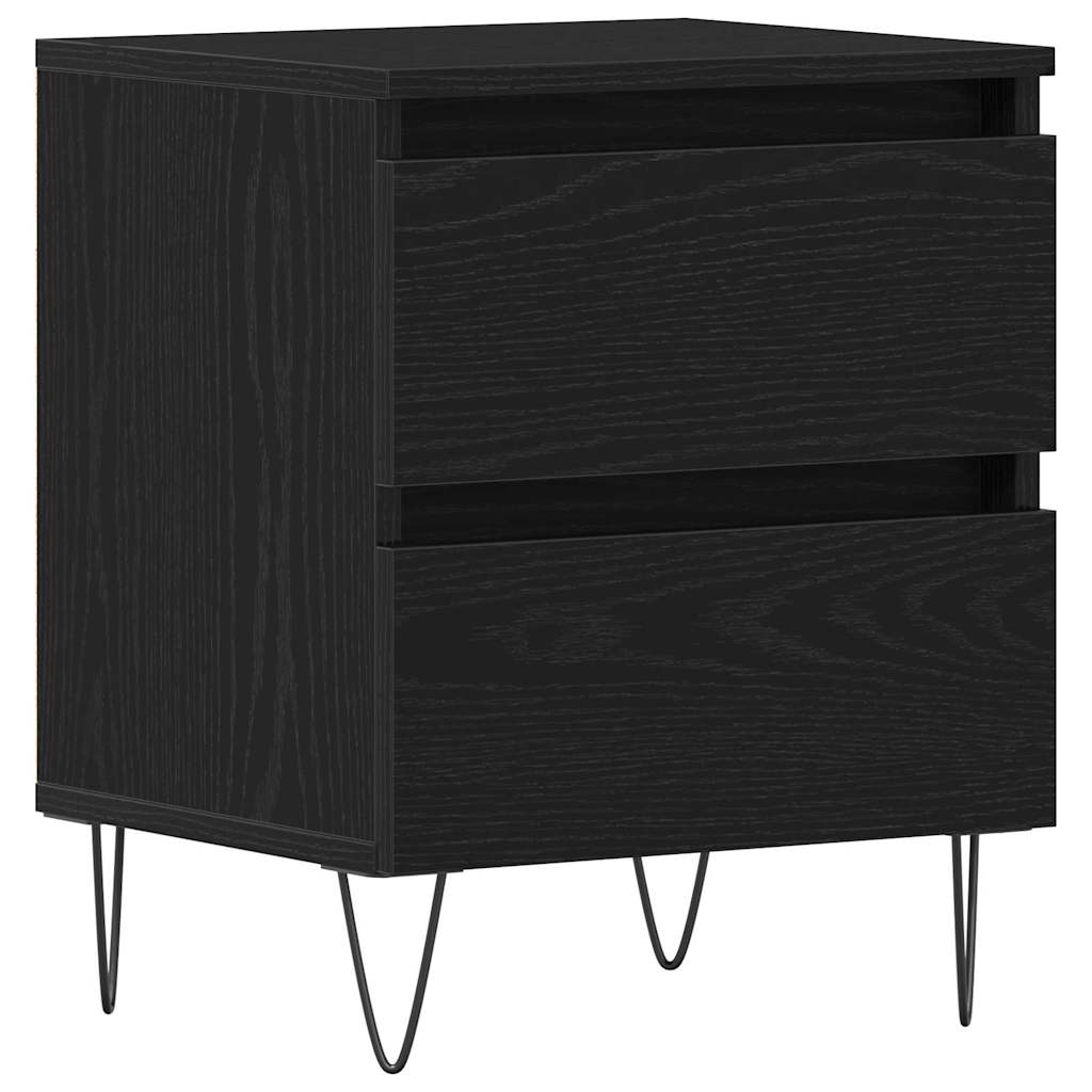 vidaXL Szafka Nocna Czarny dąb 40 x 35 x 50 cm Materiał drewnopochodny