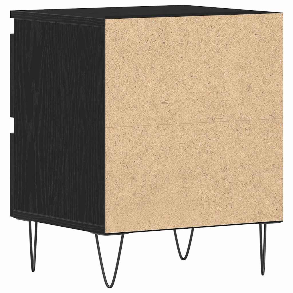 vidaXL Szafka Nocna Czarny dąb 40 x 35 x 50 cm Materiał drewnopochodny