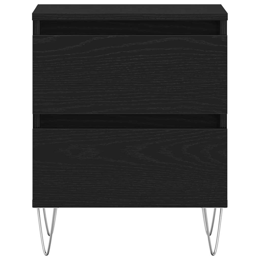 vidaXL Szafka Nocna Czarny dąb 40 x 35 x 50 cm Materiał drewnopochodny
