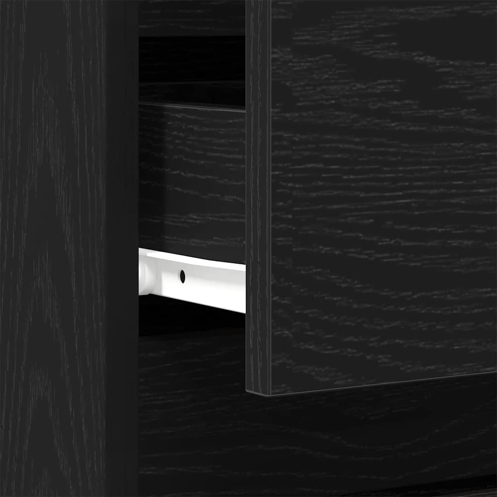 vidaXL Szafka Nocna z szufladą 2 pcs Czarny dąb 40 x 35 x 50 cm