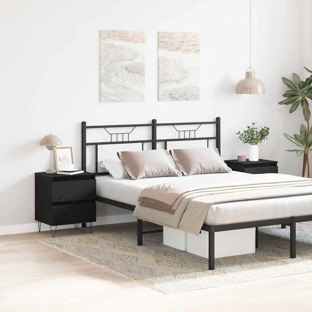 vidaXL Szafka Nocna z szufladą 2 pcs Czarny dąb 40 x 35 x 50 cm