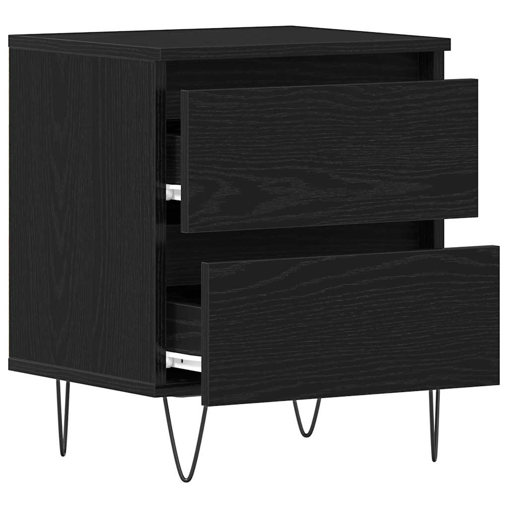vidaXL Szafka Nocna z szufladą 2 pcs Czarny dąb 40 x 35 x 50 cm
