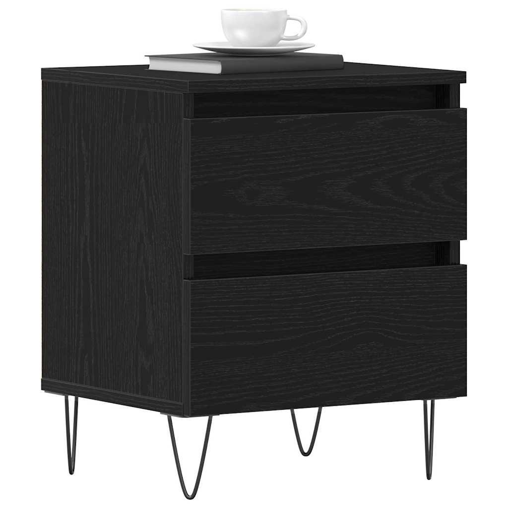 vidaXL Szafka Nocna z szufladą 2 pcs Czarny dąb 40 x 35 x 50 cm