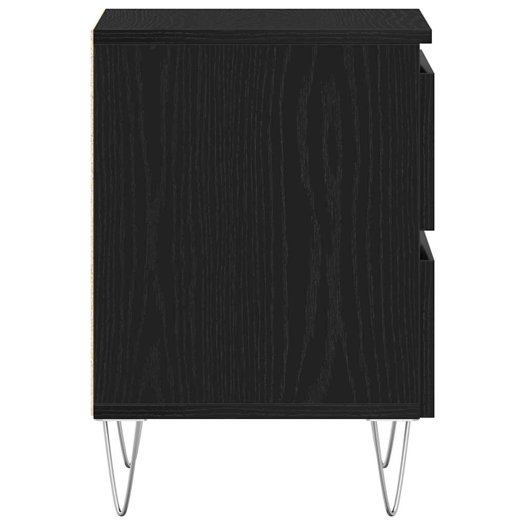 vidaXL Szafka Nocna z szufladą 2 pcs Czarny dąb 40 x 35 x 50 cm