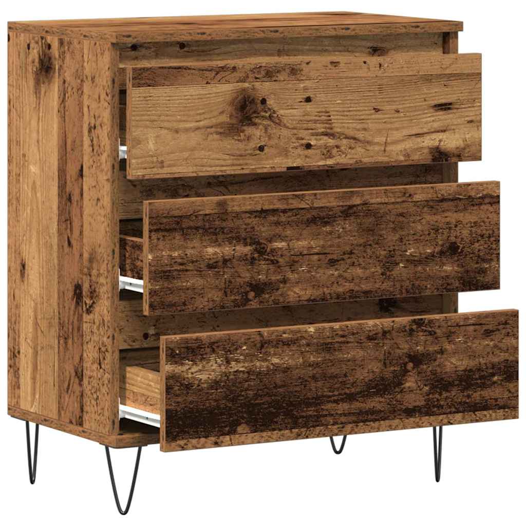 vidaXL Bufet Stare drewno 60 x 35 x 70 cm Materiał drewnopochodny