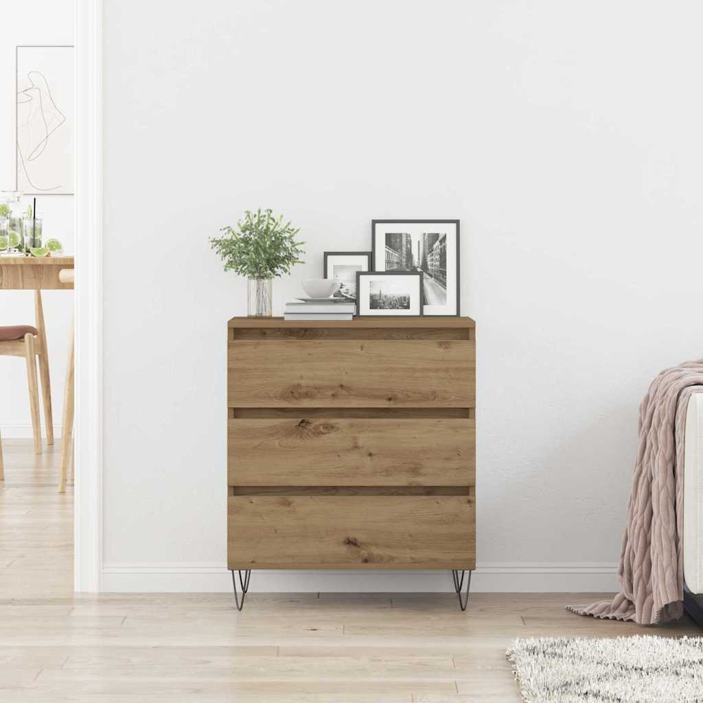 vidaXL Bufet Dąb rzemieślniczy 60 x 35 x 70 cm Materiał drewnopochodny