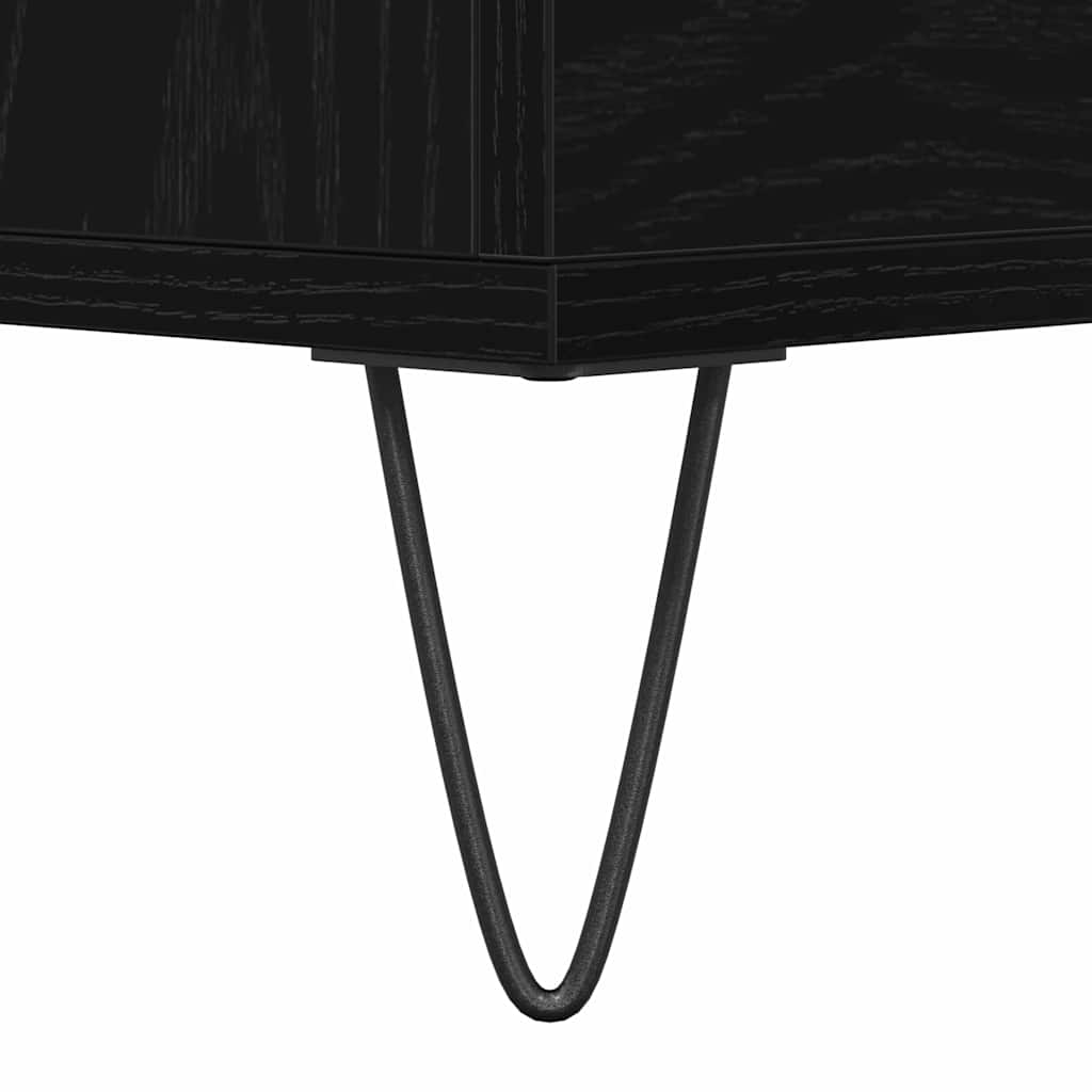 vidaXL Bufet Czarny Dąb 60 x 35 x 70 cm Materiał drewnopochodny