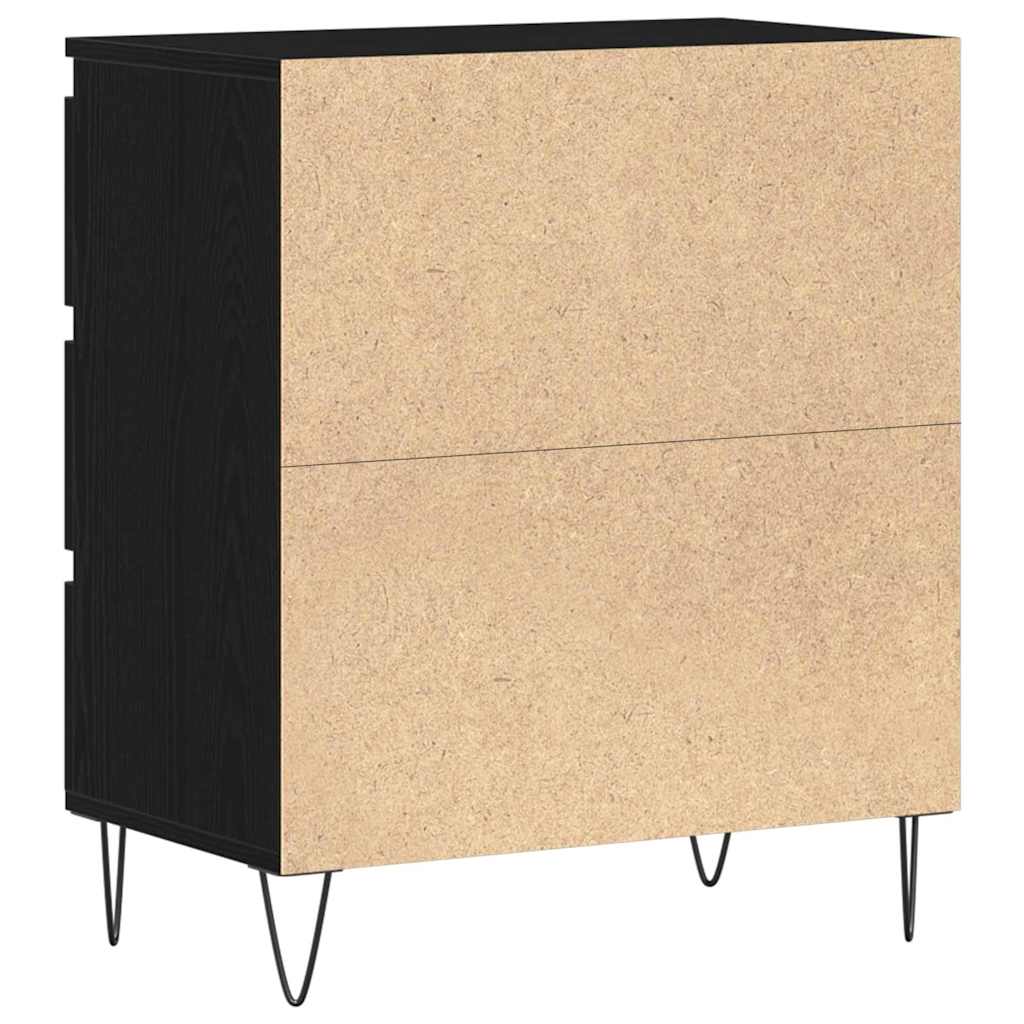 vidaXL Bufet Czarny Dąb 60 x 35 x 70 cm Materiał drewnopochodny