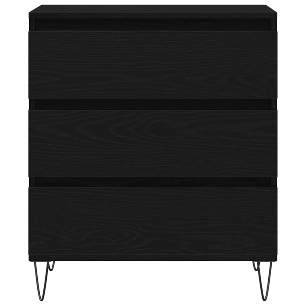 vidaXL Bufet Czarny Dąb 60 x 35 x 70 cm Materiał drewnopochodny