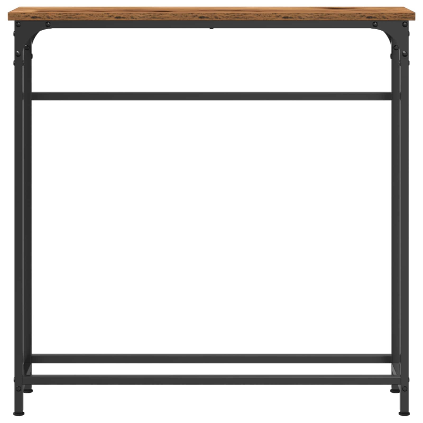vidaXL Konsola Stare drewno 75 x 19,5 x 75 cm Materiał drewnopochodny