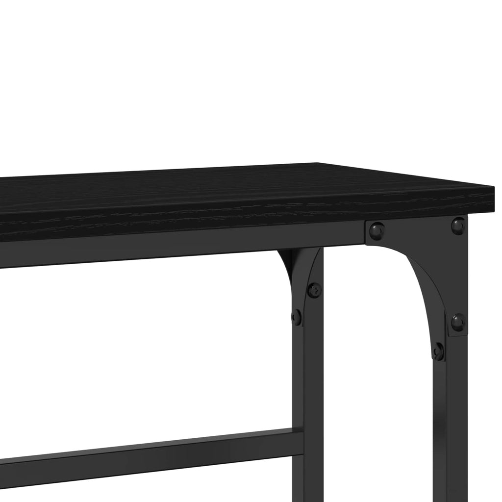 vidaXL Konsola Czarny Dąb 75 x 19,5 x 75 cm Materiał drewnopochodny