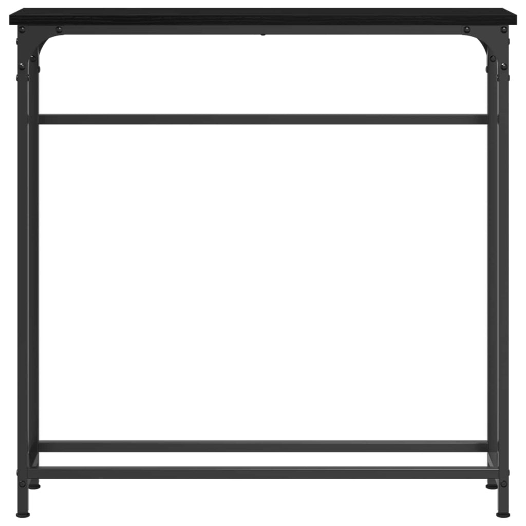 vidaXL Konsola Czarny Dąb 75 x 19,5 x 75 cm Materiał drewnopochodny