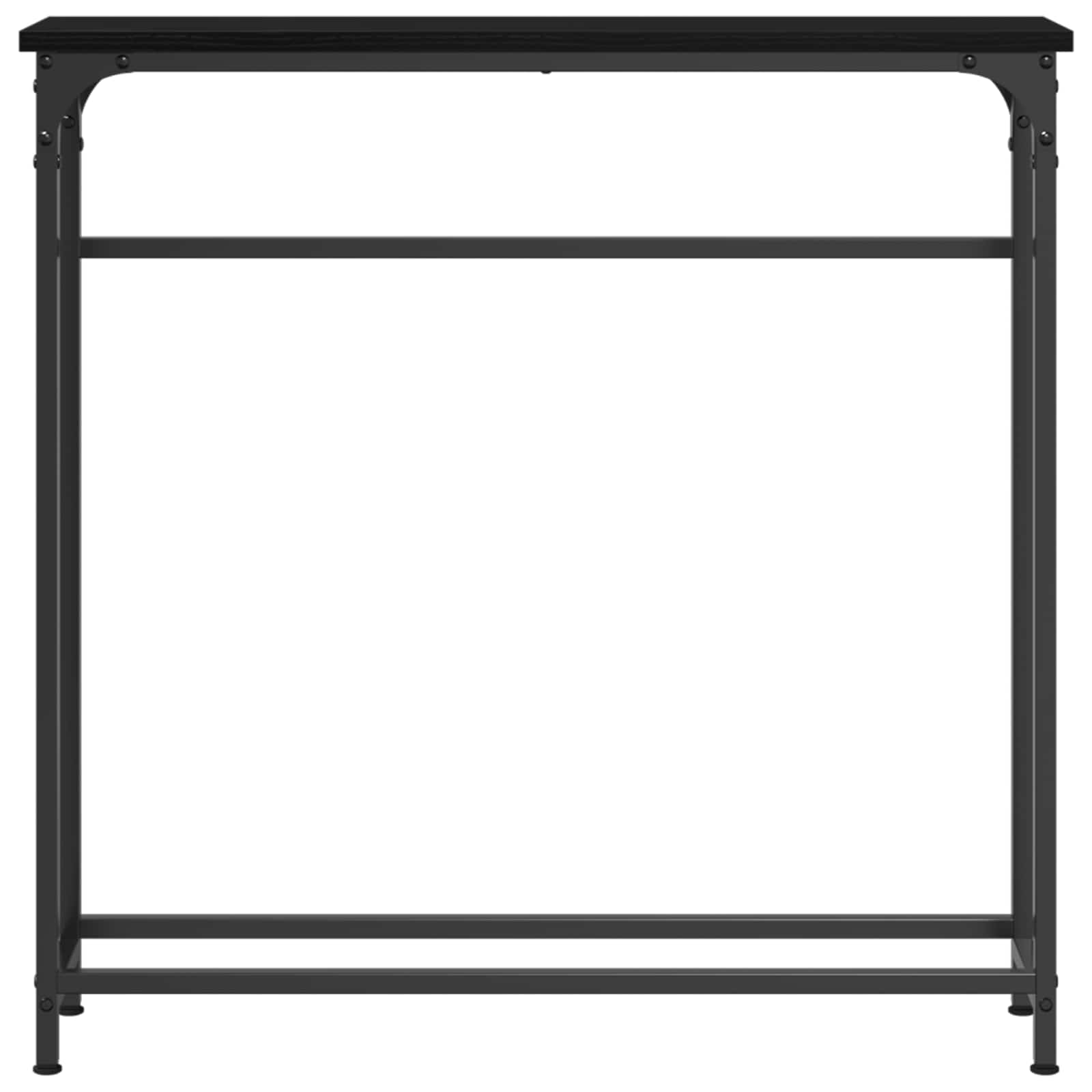 vidaXL Konsola Czarny Dąb 75 x 19,5 x 75 cm Materiał drewnopochodny