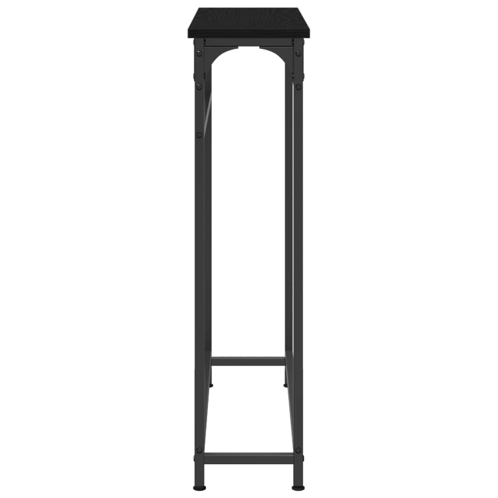 vidaXL Konsola Czarny Dąb 75 x 19,5 x 75 cm Materiał drewnopochodny