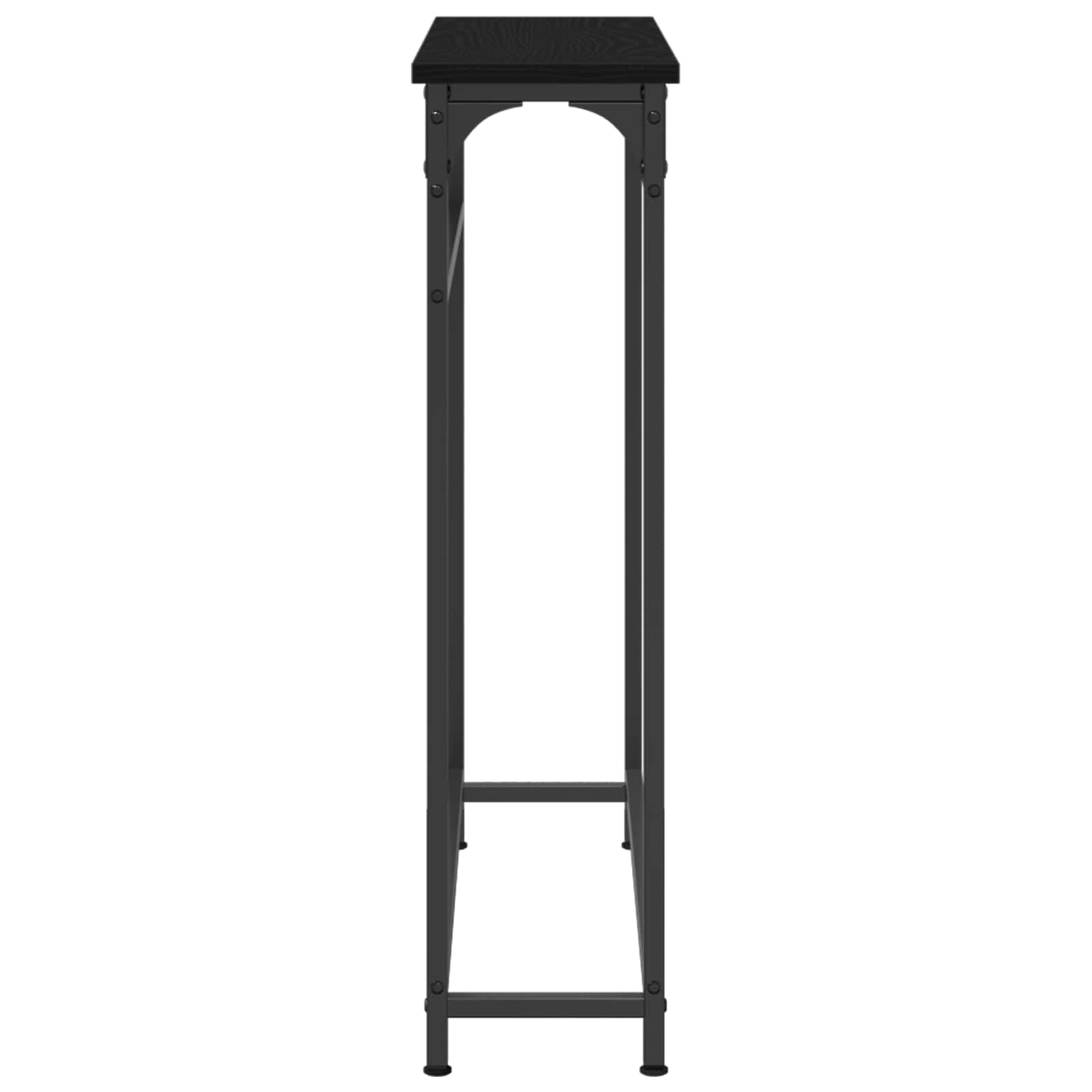 vidaXL Konsola Czarny Dąb 75 x 19,5 x 75 cm Materiał drewnopochodny