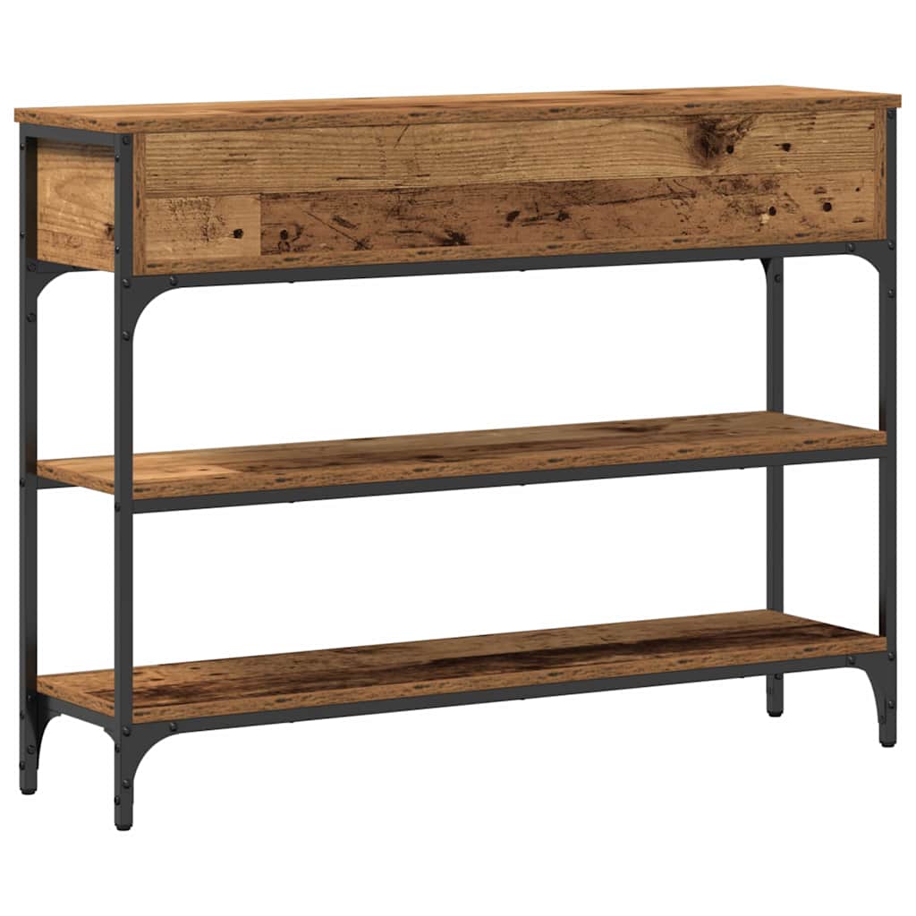 vidaXL Konsola Stare drewno 100 x 25 x 75 cm Materiał drewnopochodny