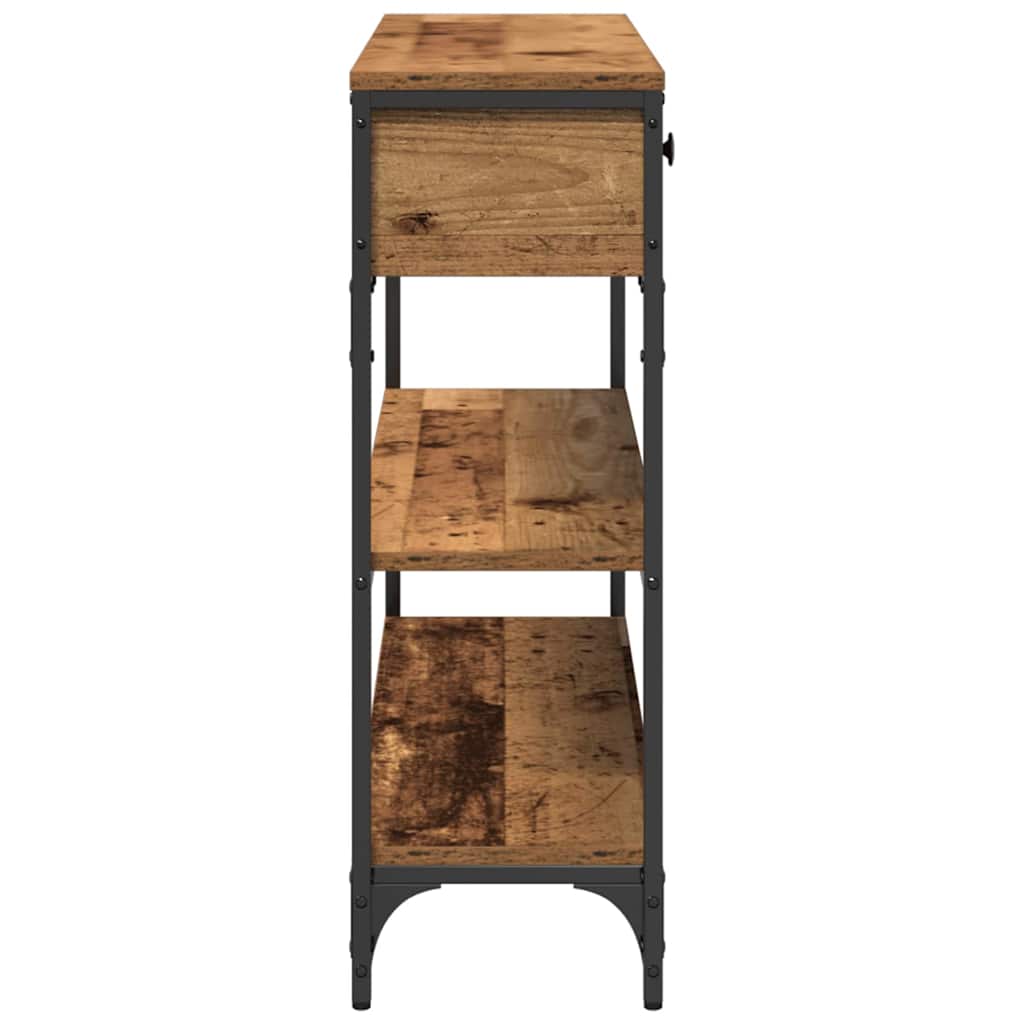 vidaXL Konsola Stare drewno 100 x 25 x 75 cm Materiał drewnopochodny