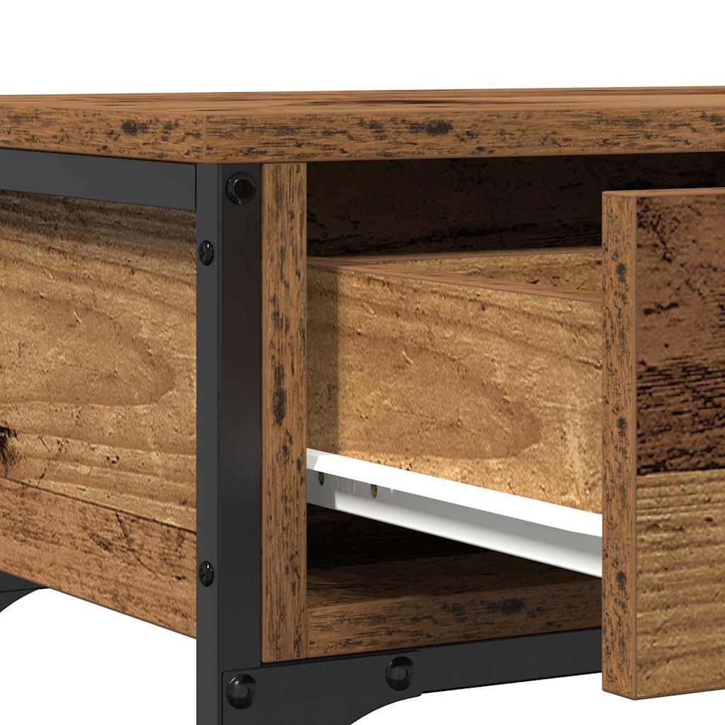 vidaXL Konsola Stare drewno 72,5 x 25 x 75 cm Materiał drewnopochodny