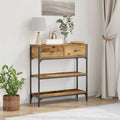vidaXL Konsola Stare drewno 72,5 x 25 x 75 cm Materiał drewnopochodny