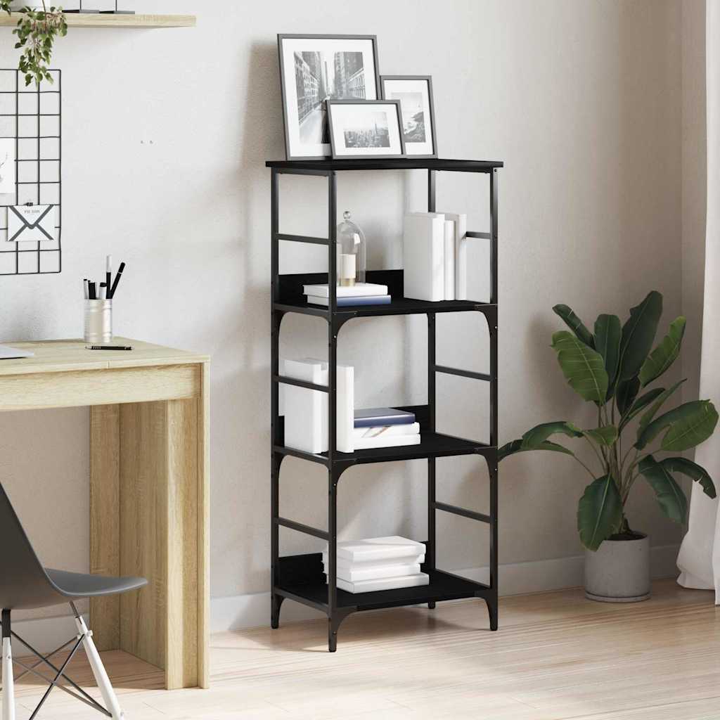 vidaXL Półka na książki Czarny Dąb 50 x 33 x 117,5 cm