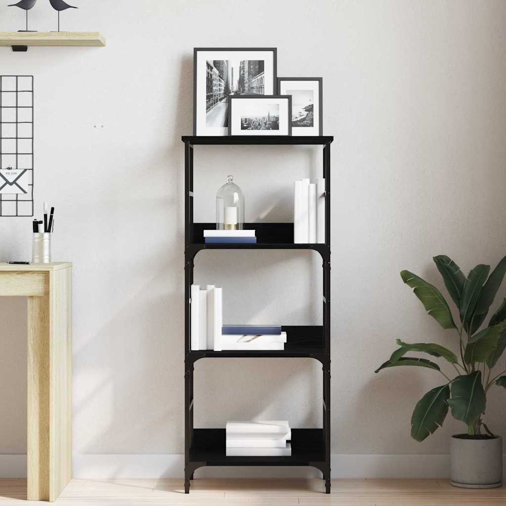 vidaXL Półka na książki Czarny Dąb 50 x 33 x 117,5 cm