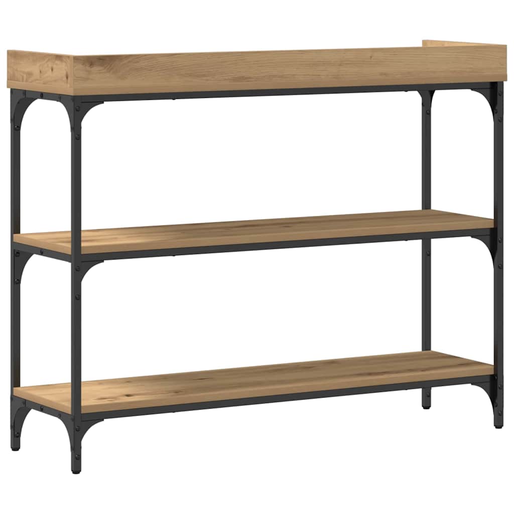vidaXL Stół Konsolowy z półką dąb artisan 100 x 30 x 80 cm