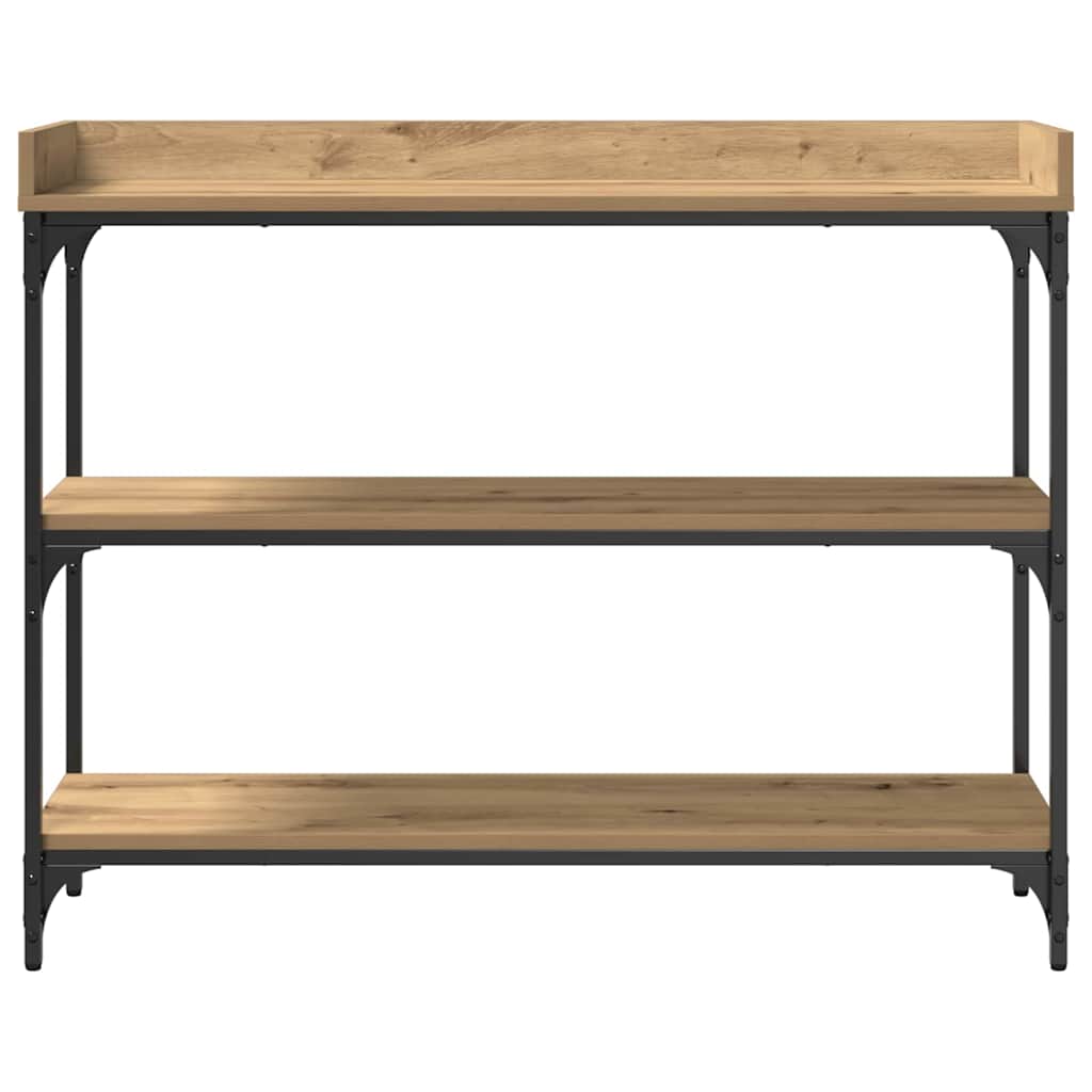 vidaXL Stół Konsolowy z półką dąb artisan 100 x 30 x 80 cm