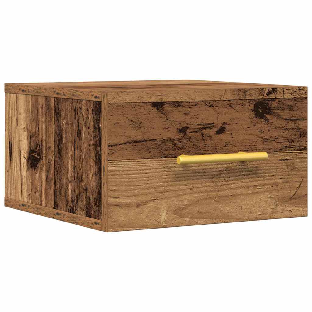 vidaXL Szafka Nocna Montowane na ścianie Stare drewno 35 x 35 x 20 cm