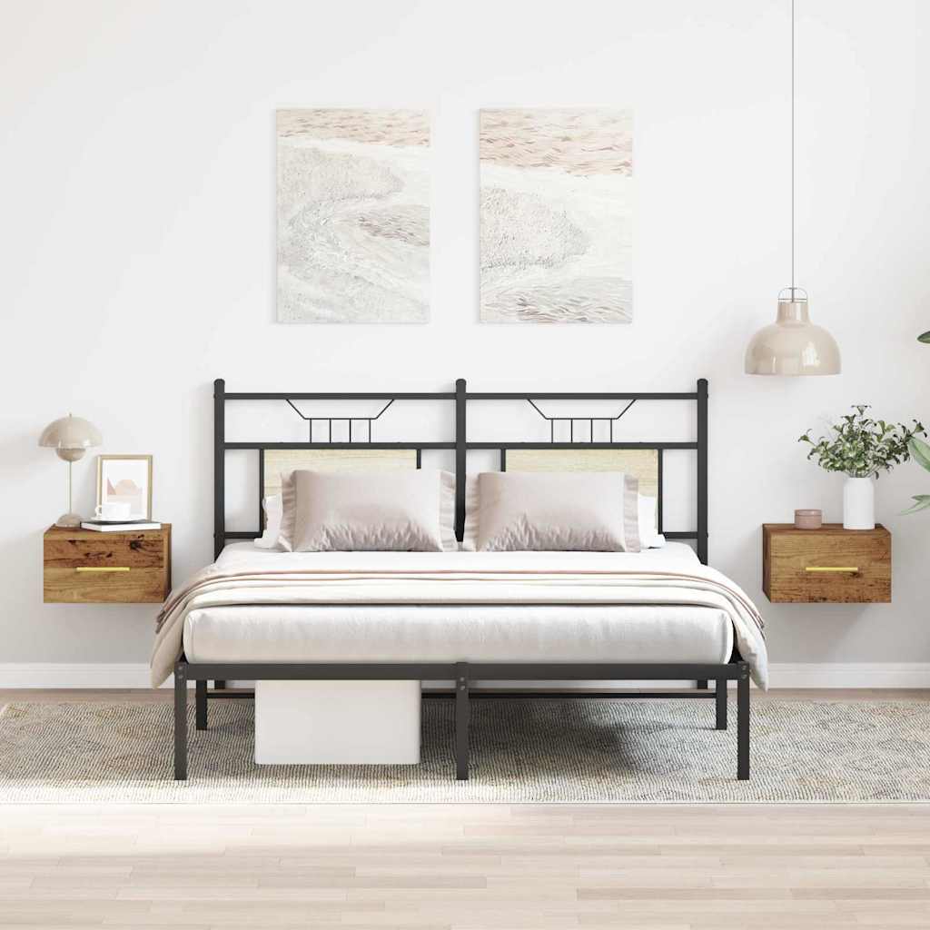 vidaXL Szafka Nocna 2 pcs Stare drewno 35 x 35 x 20 cm