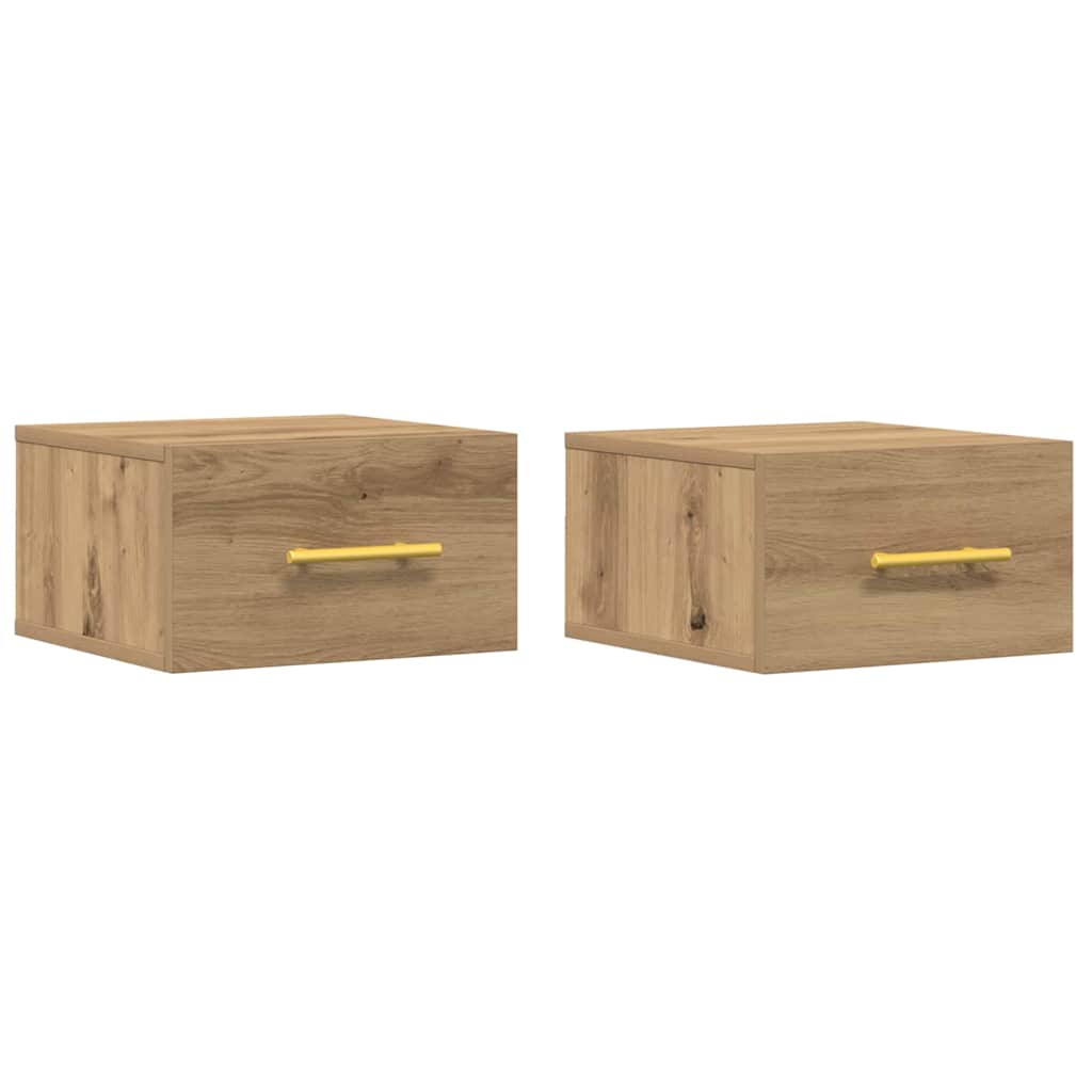 vidaXL Szafka Nocna 2 pcs Dąb rzemieślniczy 35 x 35 x 20 cm