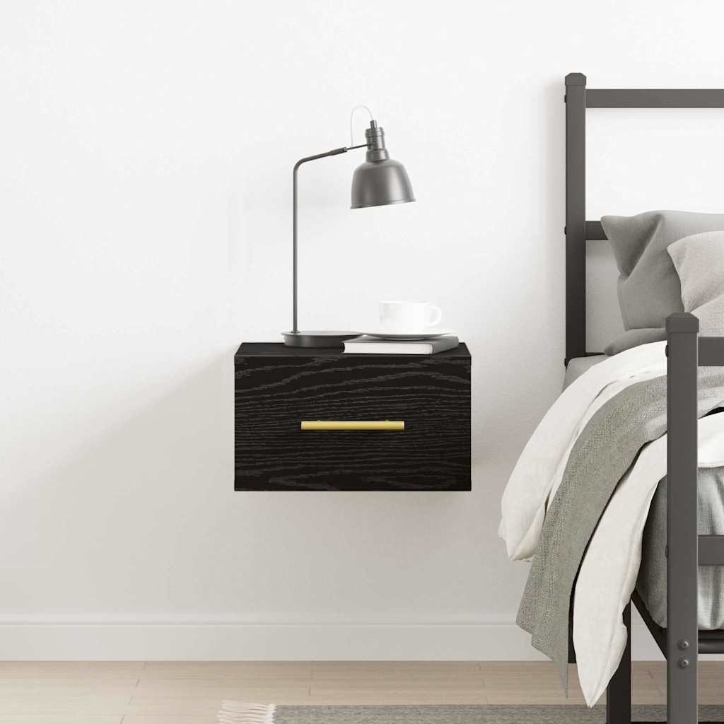 vidaXL Szafka Nocna Czarny Dąb 35 x 35 x 20 cm Materiał drewnopochodny
