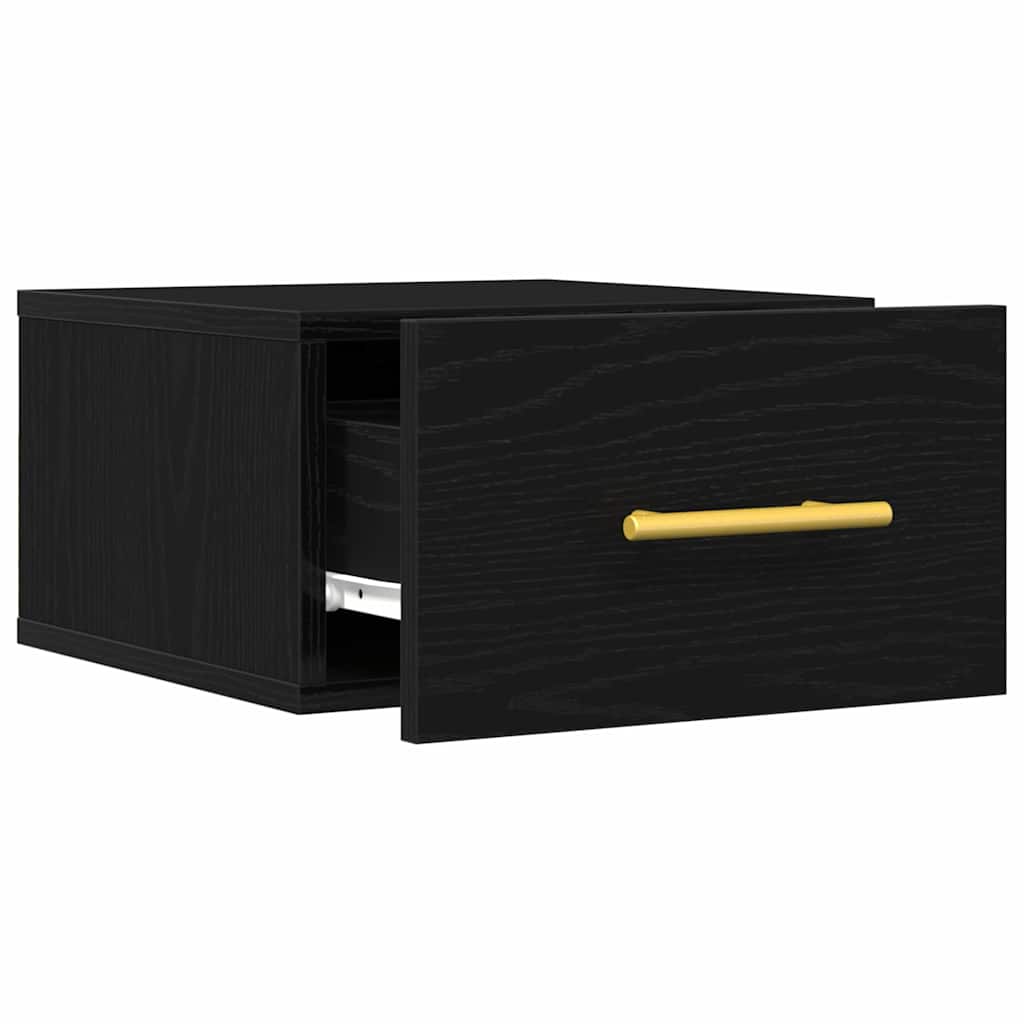 vidaXL Szafka Nocna Czarny Dąb 35 x 35 x 20 cm Materiał drewnopochodny