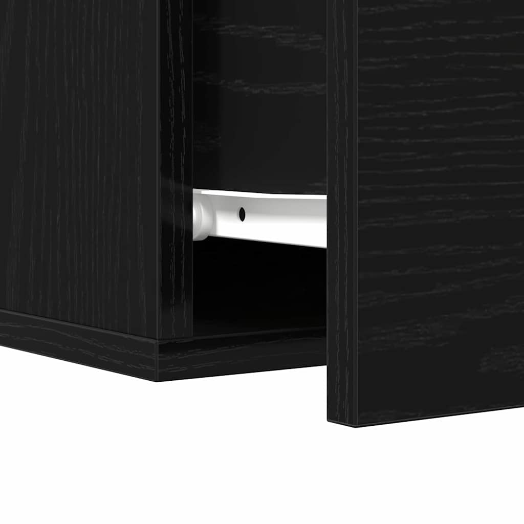 vidaXL Szafka Nocna 2 pcs Czarny Dąb 35 x 35 x 20 cm
