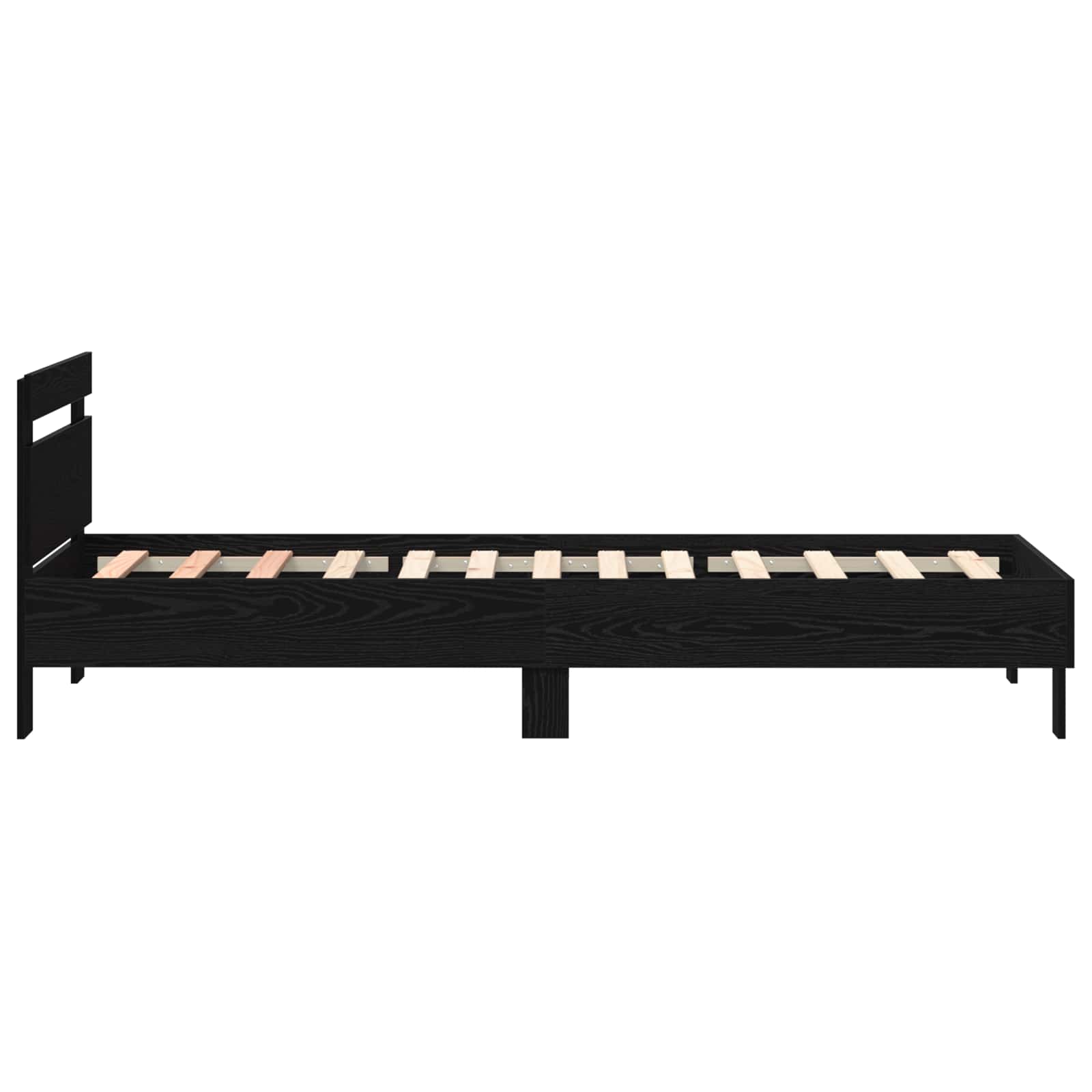 vidaXL Ramka łóżka Czarny Dąb 90 x 200 cm Materiał drewnopochodny