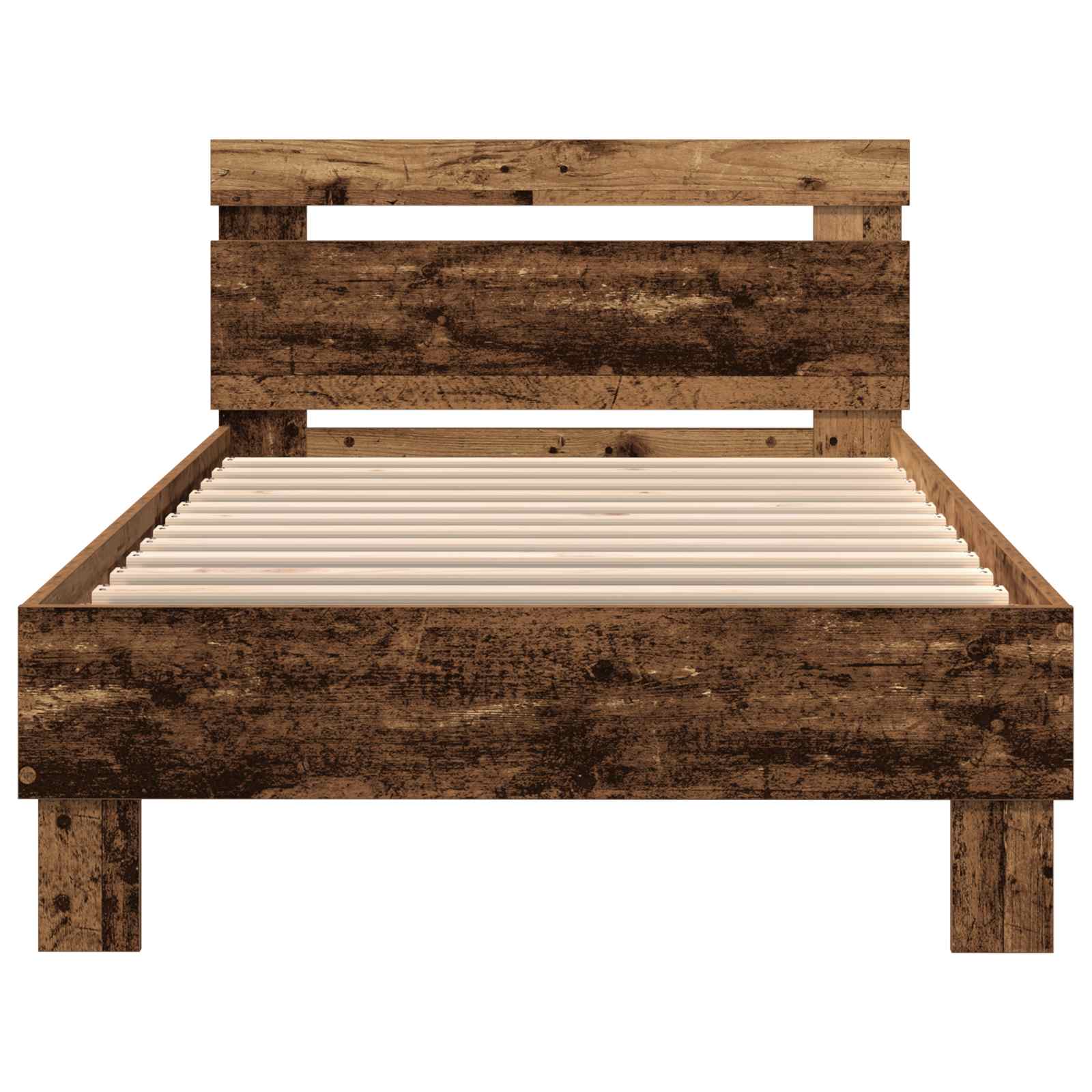 vidaXL Ramka łóżka Stare drewno 90 x 190 cm Drewno inżynieryjne