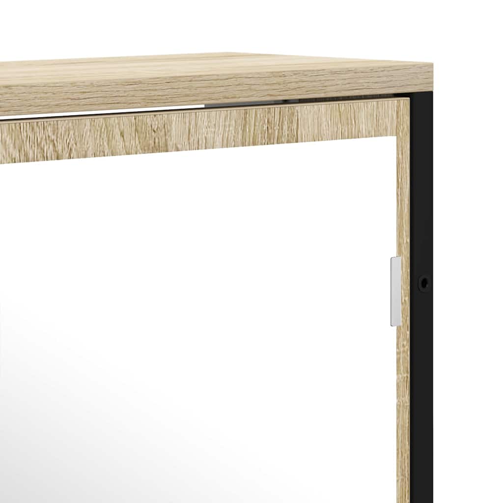 vidaXL Lustro łazienkowe z półką Z lustrem Beżowy 60 x 16 x 60 cm