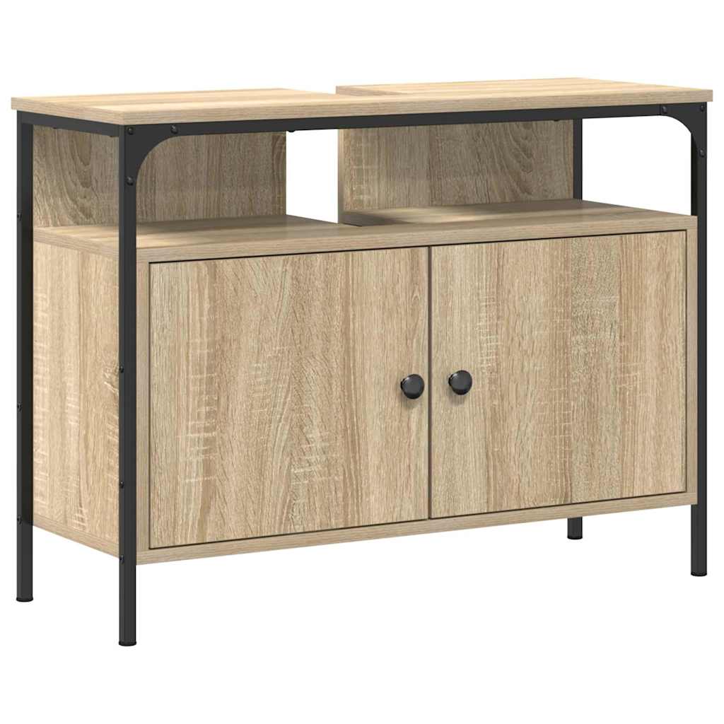vidaXL Szafka pod umywalkę z przechowywaniem Brązowy 80 x 30 x 60 cm