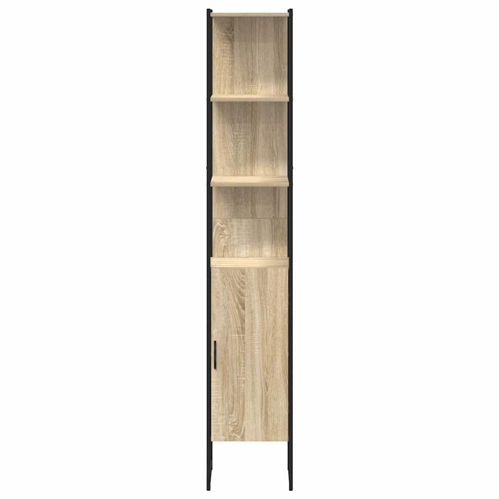 vidaXL Szafka Łazienkowa z półką z drzwiami Sonoma 33 x 33 x 185,5 cm