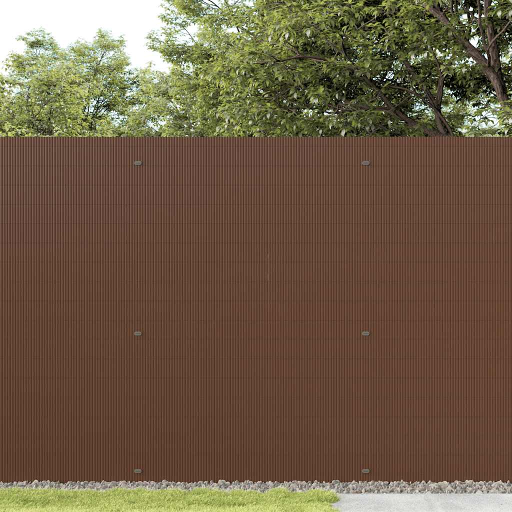 vidaXL Ogrodzenie dwustronne brązowe 1,8x3 m PVC