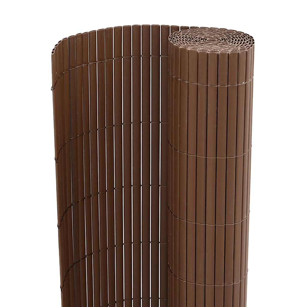 vidaXL Ogrodzenie dwustronne brązowe 1,8x3 m PVC