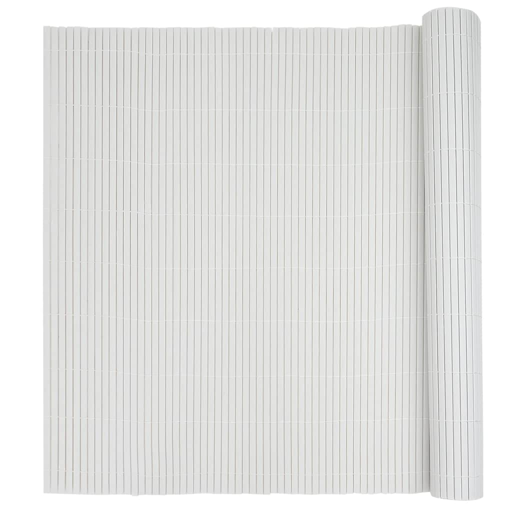 vidaXL Ogrodzenie Ogrodowe Dwustronne Białe 1,8x5 m PVC